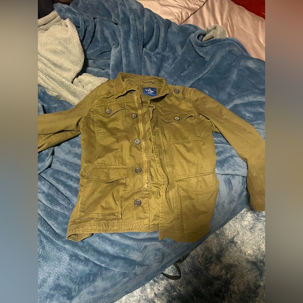 Old Navy, army green codon worker jacket
